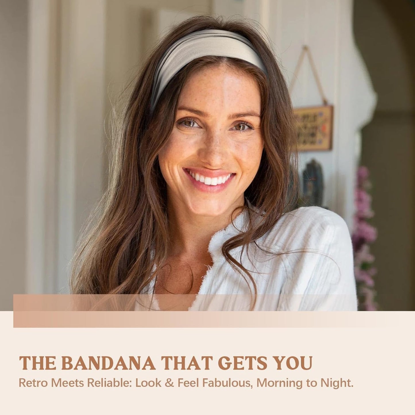 Wide Headbands for Women Knotted No Slip Head Bands Soft Turban Headband Hair Accessories Boho African Solid Color Head Wraps for Women Yoga Workout Pack of 6