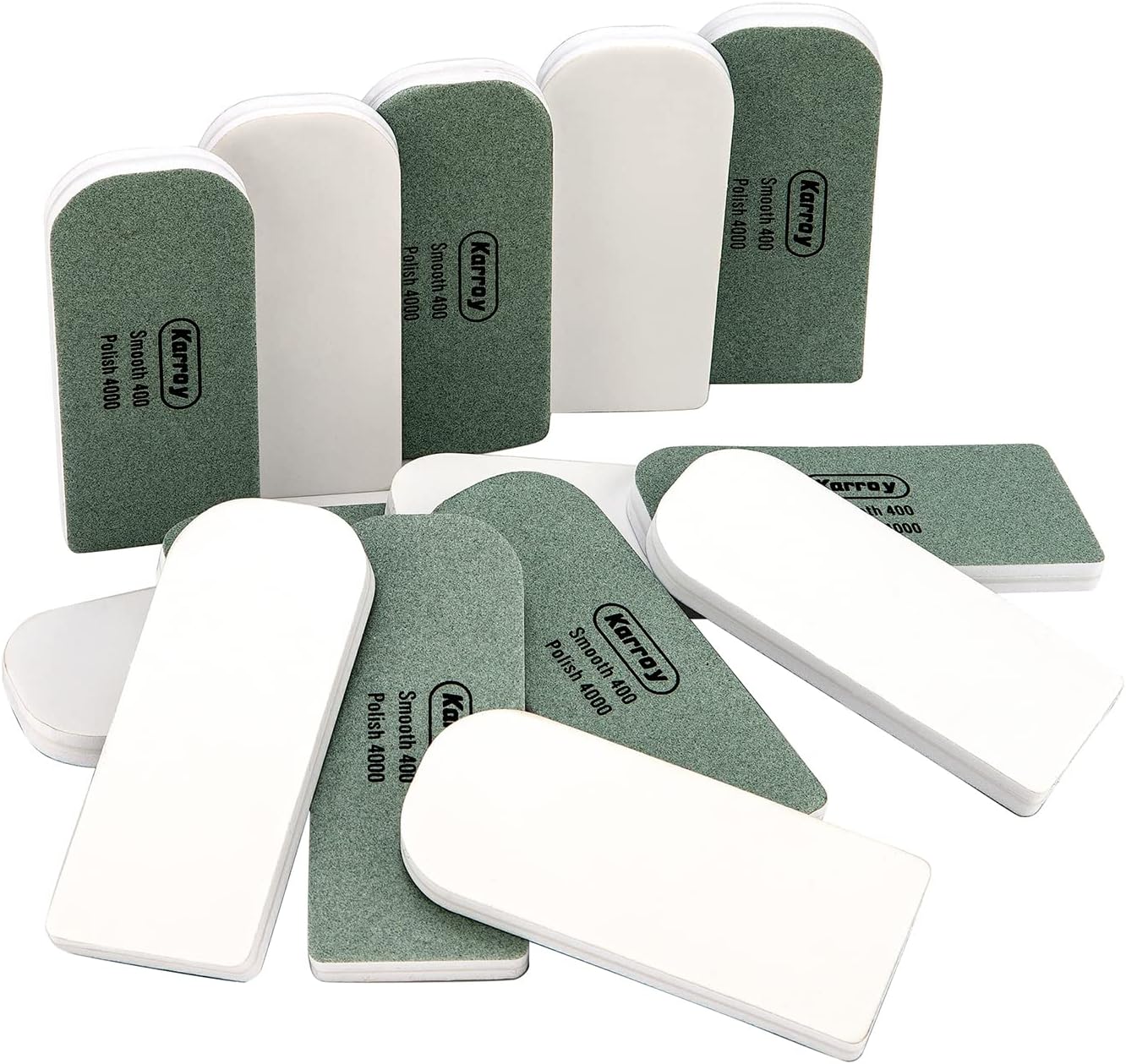 Nail Files and Buffers for Natural Nails Smooth and Polish Gel Surface 400/600/4000 Grit (B-Arch)