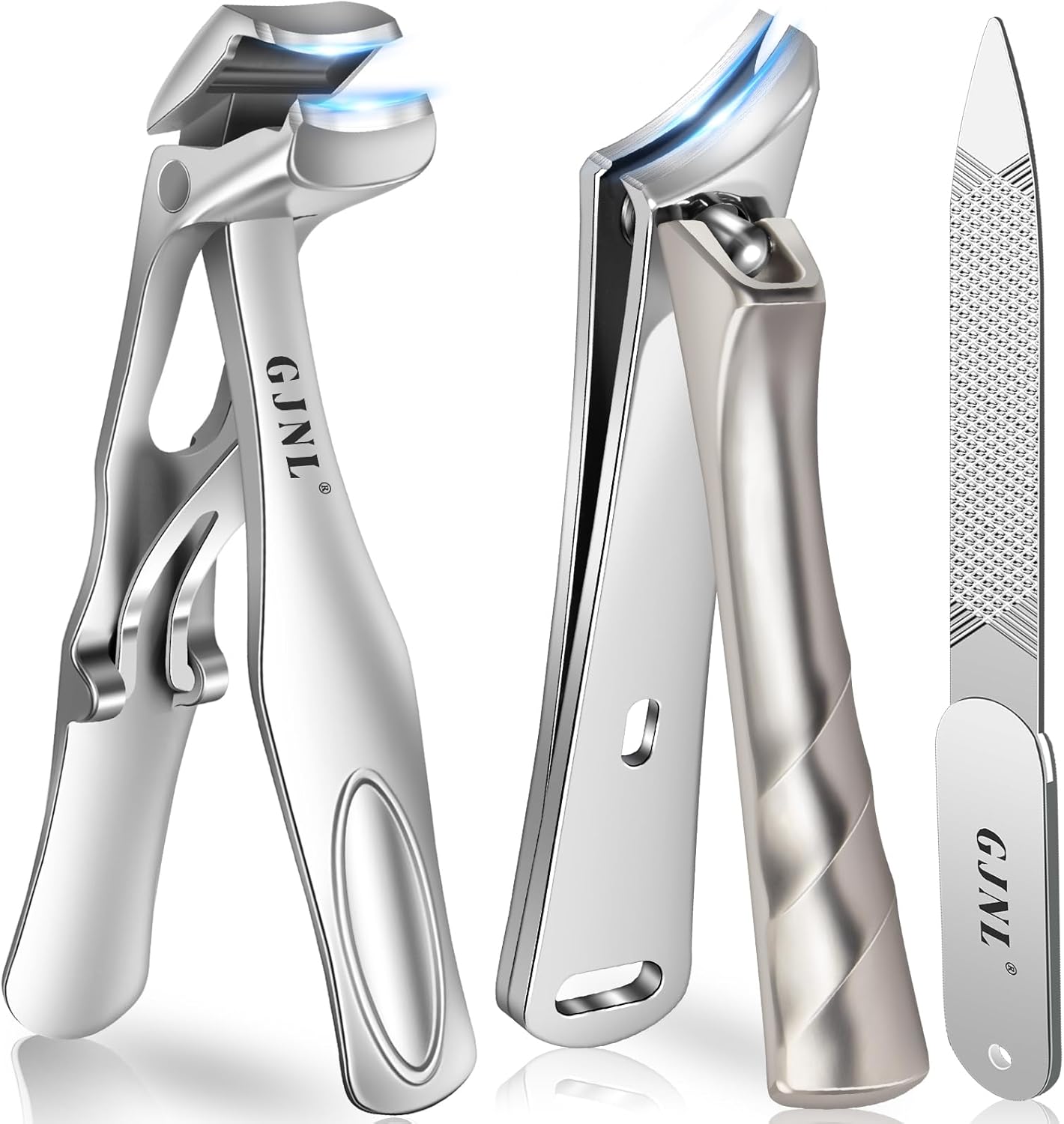 Toenail Clippers for Thick Toenails for Seniors, Angled Head Large Toe Nail Clippers for Thick Nails for Men, Heavy Duty Slanted Nail Clippers with Wide Jaw, Sliver
