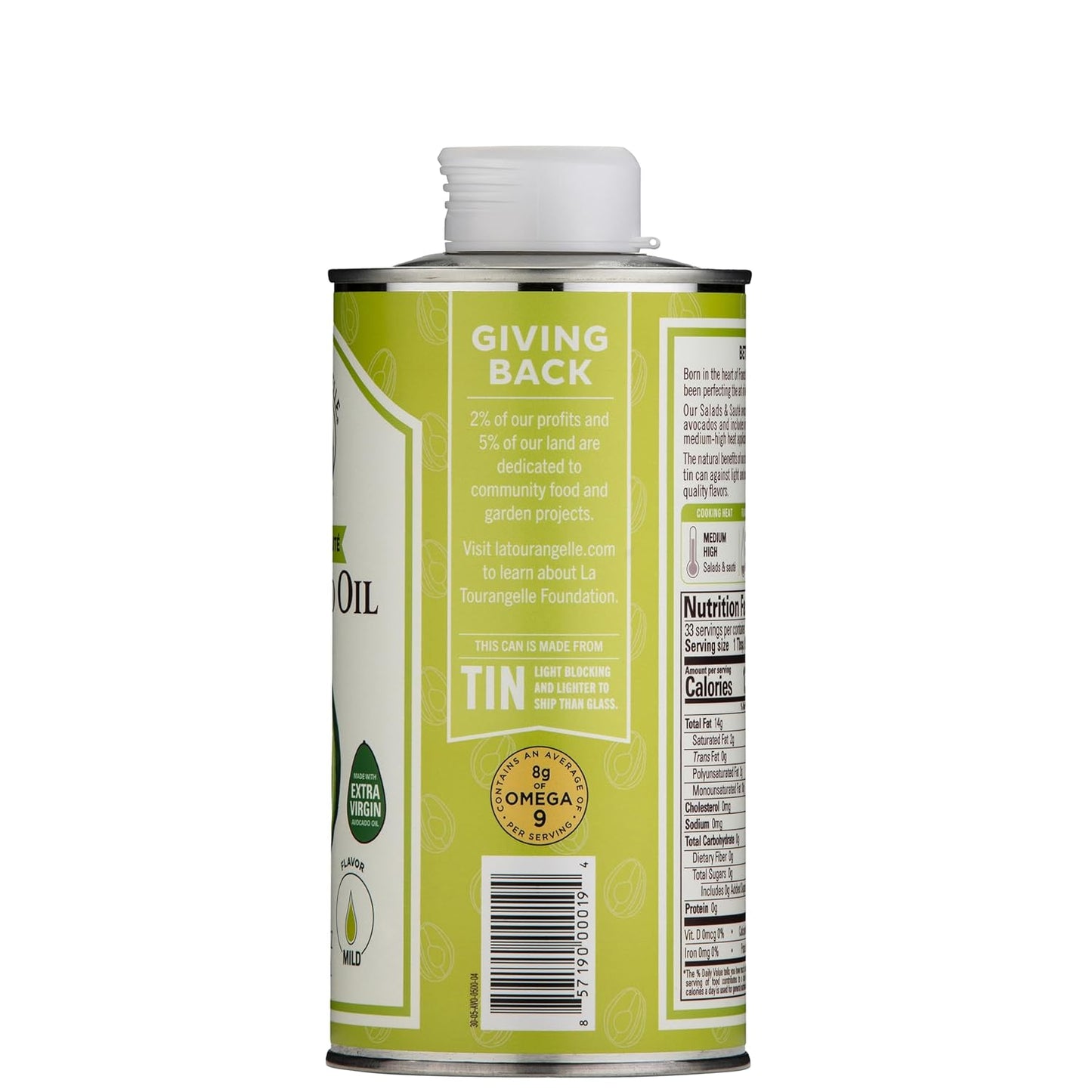 La Tourangelle Avocado Oil 16.9 Fl Oz, All-Natural, Artisanal, Great for Salads, Fruit, Fish or Vegetables, Buttery Flavor