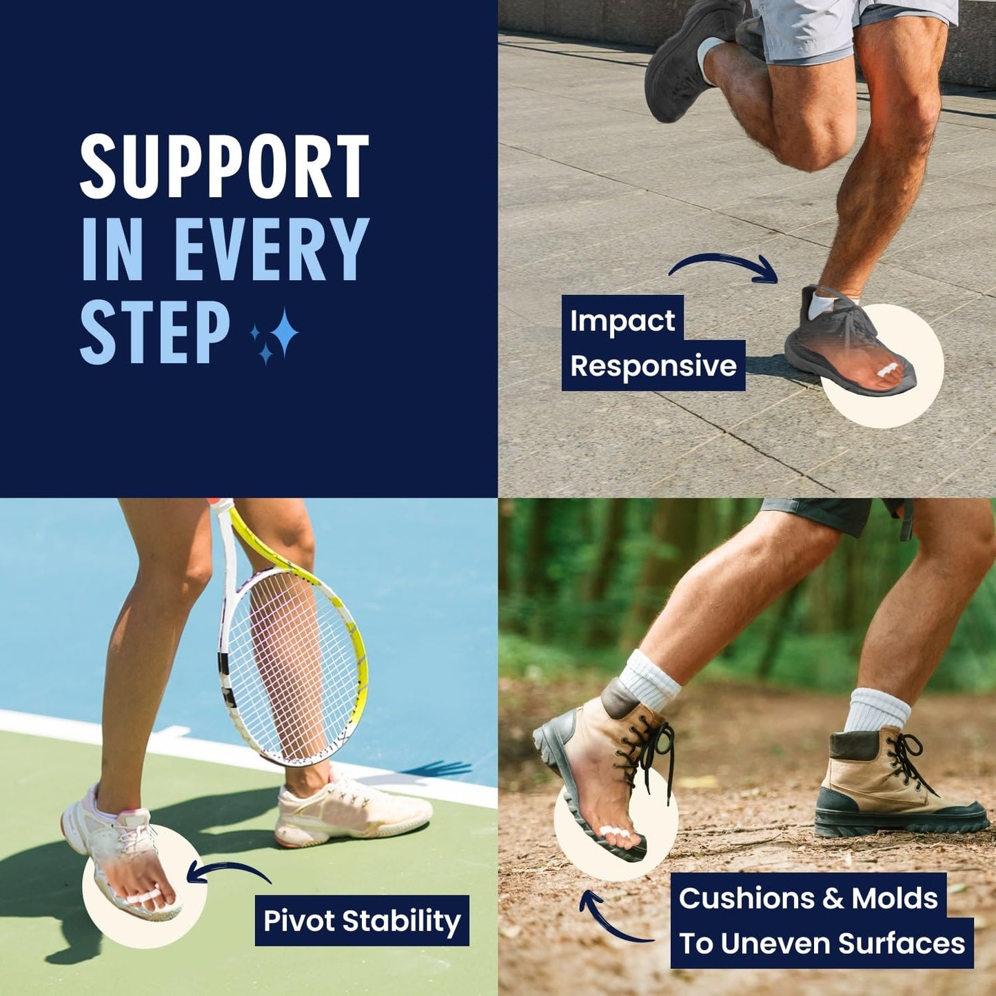 Dr. Frederick's Original Hammer Toe Gels - 2 Pairs - All-Day Relief for Crooked & Overlapping Toes - Soft Cushioning - Symptomatic Support for Toe Alignment - White - 3 Loop Design