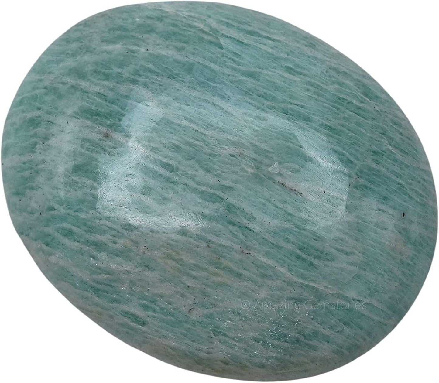Amazing Gemstone Amazonite Crystals and Healing Stones - Large Palm Stone Crystals Piedra - Crystal for Good Luck, Balanced Positive Energy, Meditation - Unique Stocking Stuffers, Gifts for Women, Men
