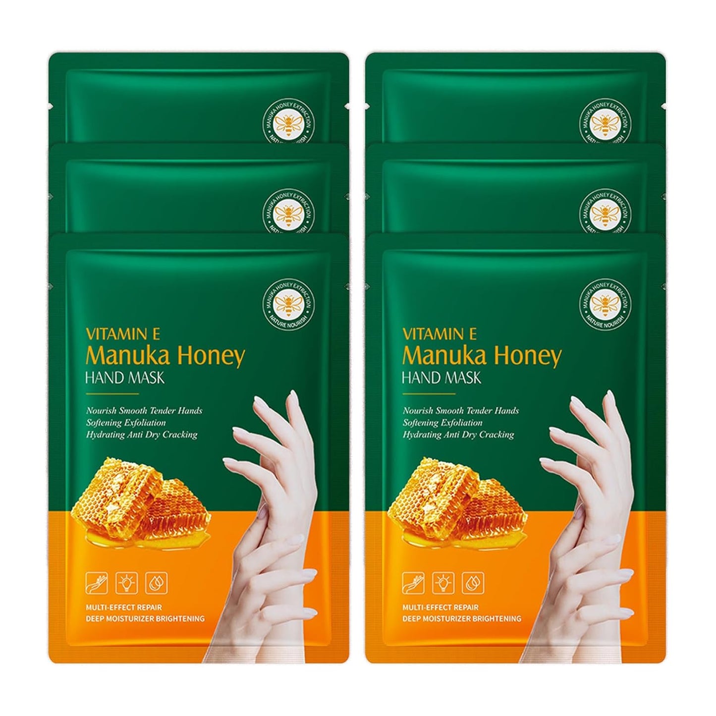 Hand Masks Moisturizing Gloves,6 Pairs Hydrating Hand Peel Masks Gift Set for Dry Cracked Hands Care,Long-lasting and Non-greasy Hand Moisturizer Gloves for Women H