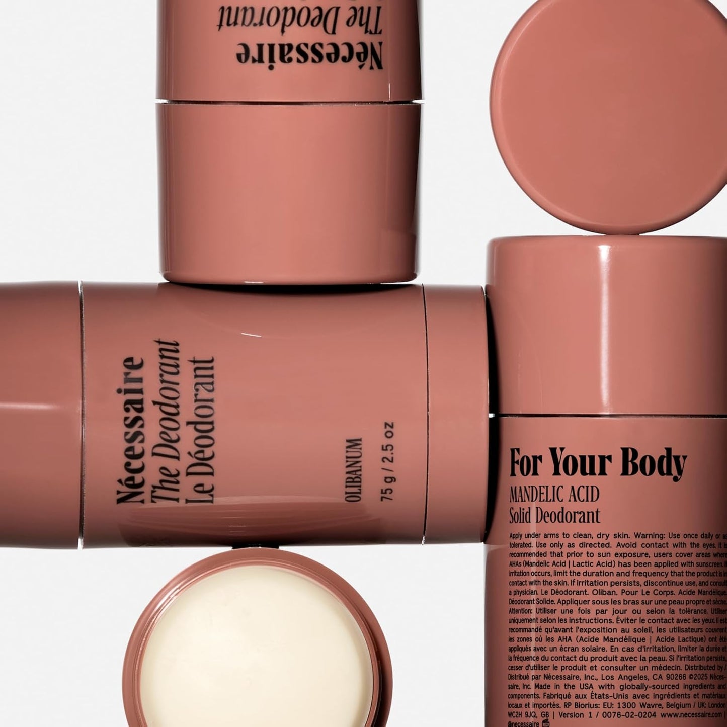 Nécessaire The Deodorant Olibanum | Natural Aluminum Free Deodorant For Women & Men. Extra Strength Treatment with Mandelic Acid. Free of Baking Soda, Ozokerite & Parabens (75 g/2.5 oz)