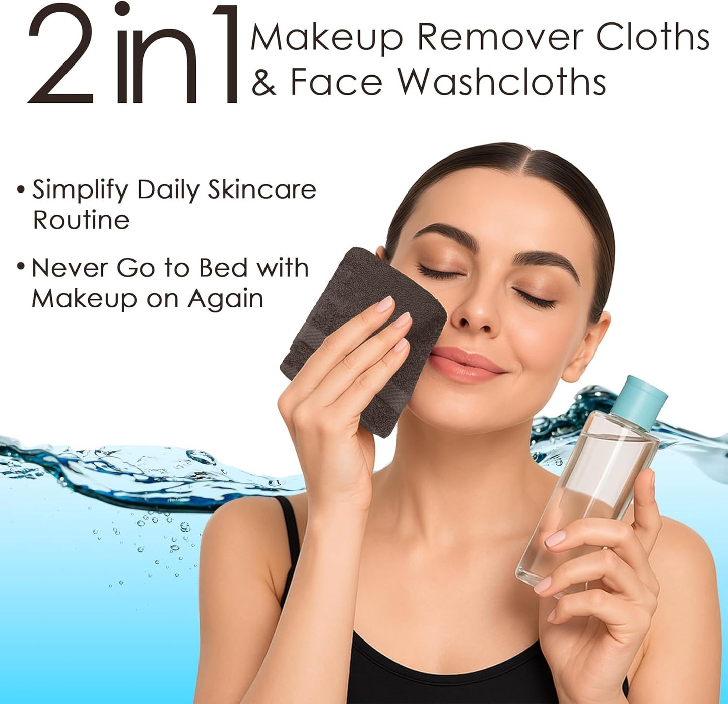 DAN RIVER 12-Pack Premium 100% Cotton Brown Face Towels – Reusable Face Towel Set, Soft & Absorbent Bath washcloths for Bathroom & Body – Hand and Face Towels, 550 GSM (12x12 in)