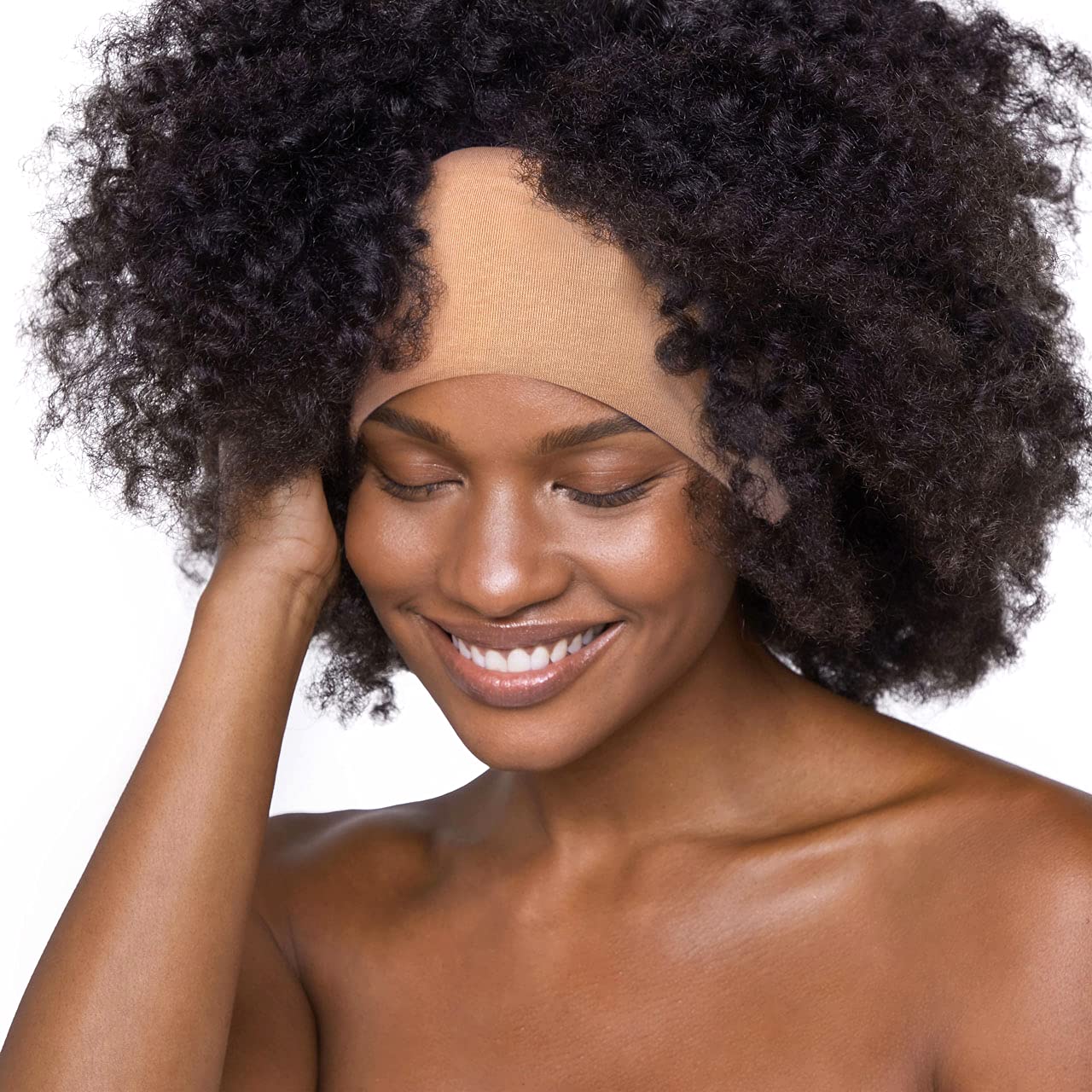 Kitsch Eco-Friendly Adjustable Bow Headband for Women | Stylish Cotton Hair Band & Head Tie for Girls, 2pc (Sand)