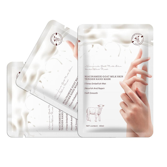 Mositurizing Hand Masks with Goat Milk,Hydrating Hand Glove for Dry Cracked Hands, Home Spa Hand Mask Gloves for Soft and Smooth Touch Skin (3Pack
