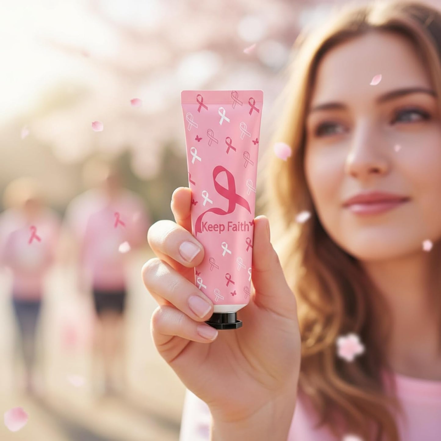 48 Sets Breast Cancer Awareness Pink Ribbon Hand Cream Gifts Bulk Baby Shower Hand Cream Travel Size Lotion Bulk Fall Thanksgiving Party Supplies Favors Birthday Wedding for Guest