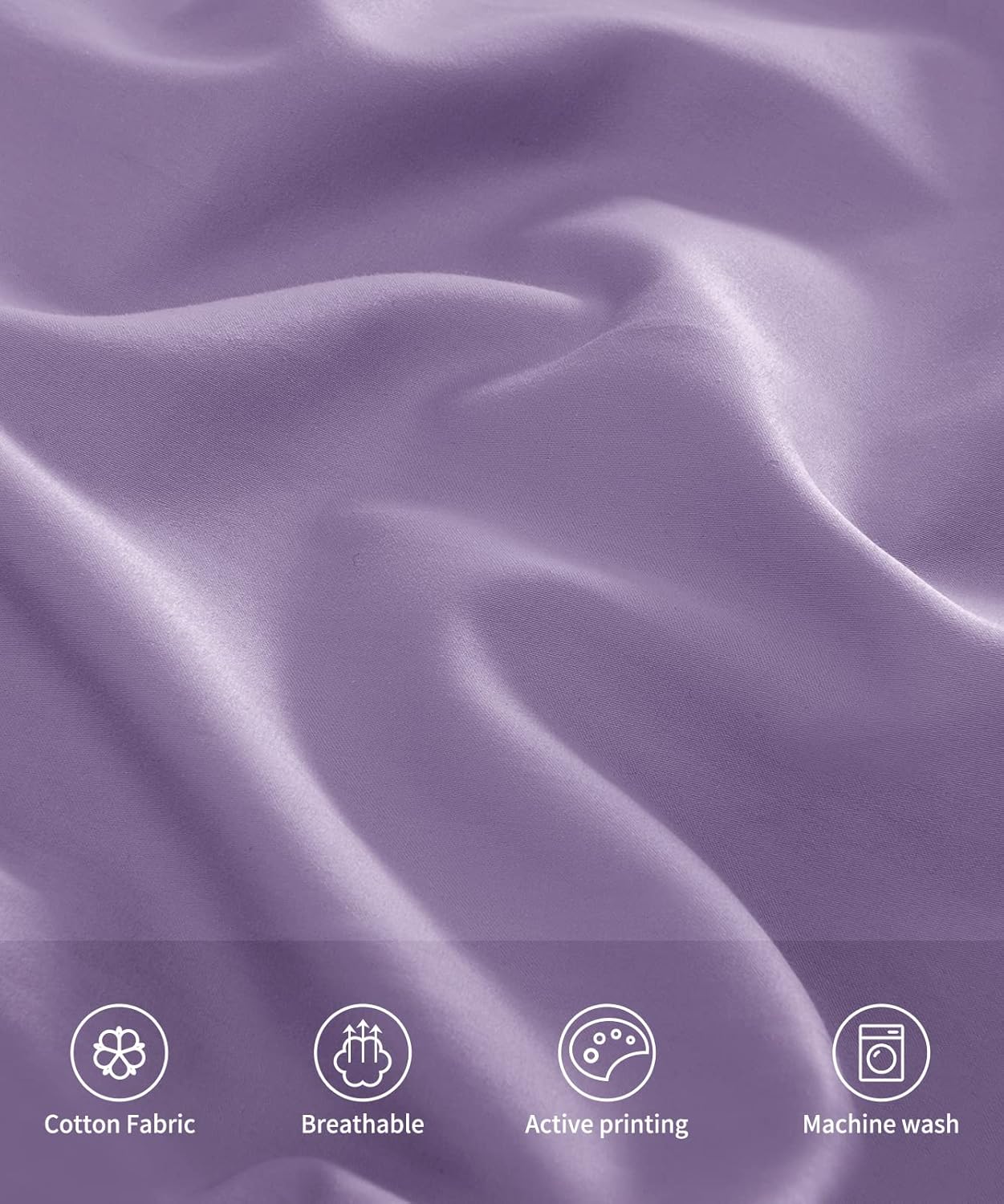 Warmstar Cotton Pillow Cases King Size Set of 2, 600 Thread Count Pillowcases 20x36 Inches, Soft Long Staple Cotton Pillowcases Breathable with Envelope Closure,Plum