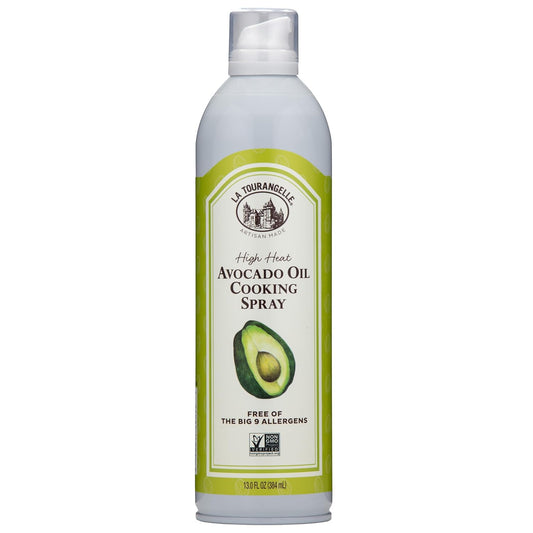 La Tourangelle, Avocado Oil Spray, All-Natural Handcrafted from Premium Avocados, Great for Cooking, Butter Substitute, and Skin and Hair Care, Spray Cooking and Grilling Oil, 13 fl oz