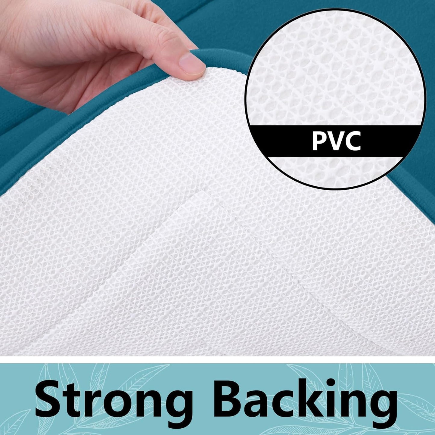 Arotive Memory Foam Bathroom Rug Mat 24x16, Ultra Soft and Absorbent Bath Mat, Machine Wash Dry, Comfortable Bath Rug Carpet for Bathroom Floor, Tub and Shower, Peacock Blue