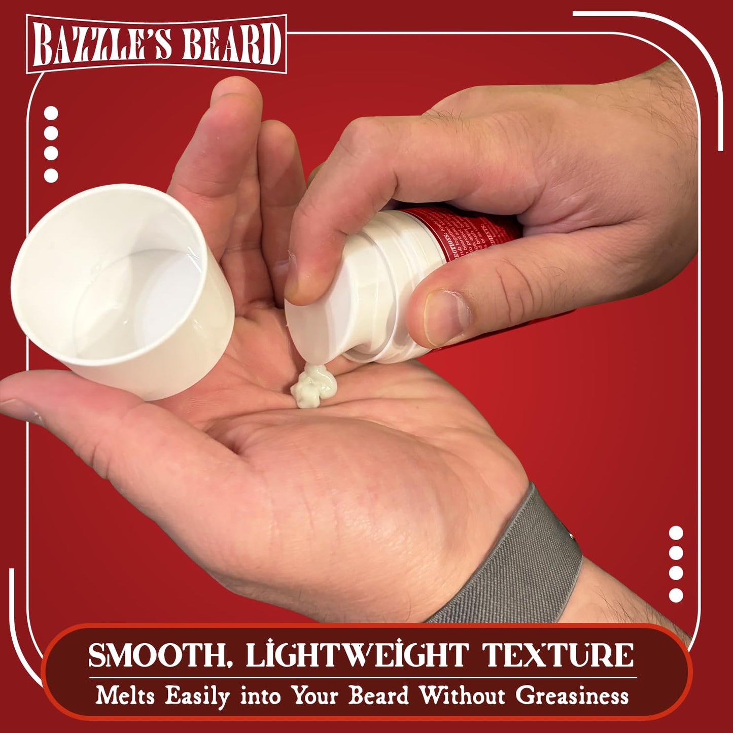 Bazzle's Beard Softener – Beard Balm Conditioner for Men with Biotin, Softens Coarse Hair, Deeply Moisturizes Facial Hair, Conditions Skin, and Adds Natural Shine, Products for Mustache Care