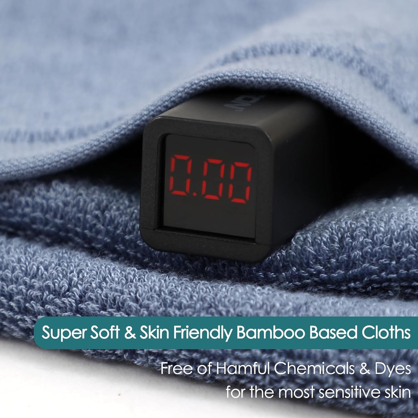 Reusable Makeup Remover Towels, 13x13 inch Extra Large Wash Cloths for Face and Body, Super Soft and Gentle Face Towel on Sensitive Skin, Easy to Rinse Fast Dry Denim Blue Facial Cleansing Cloths