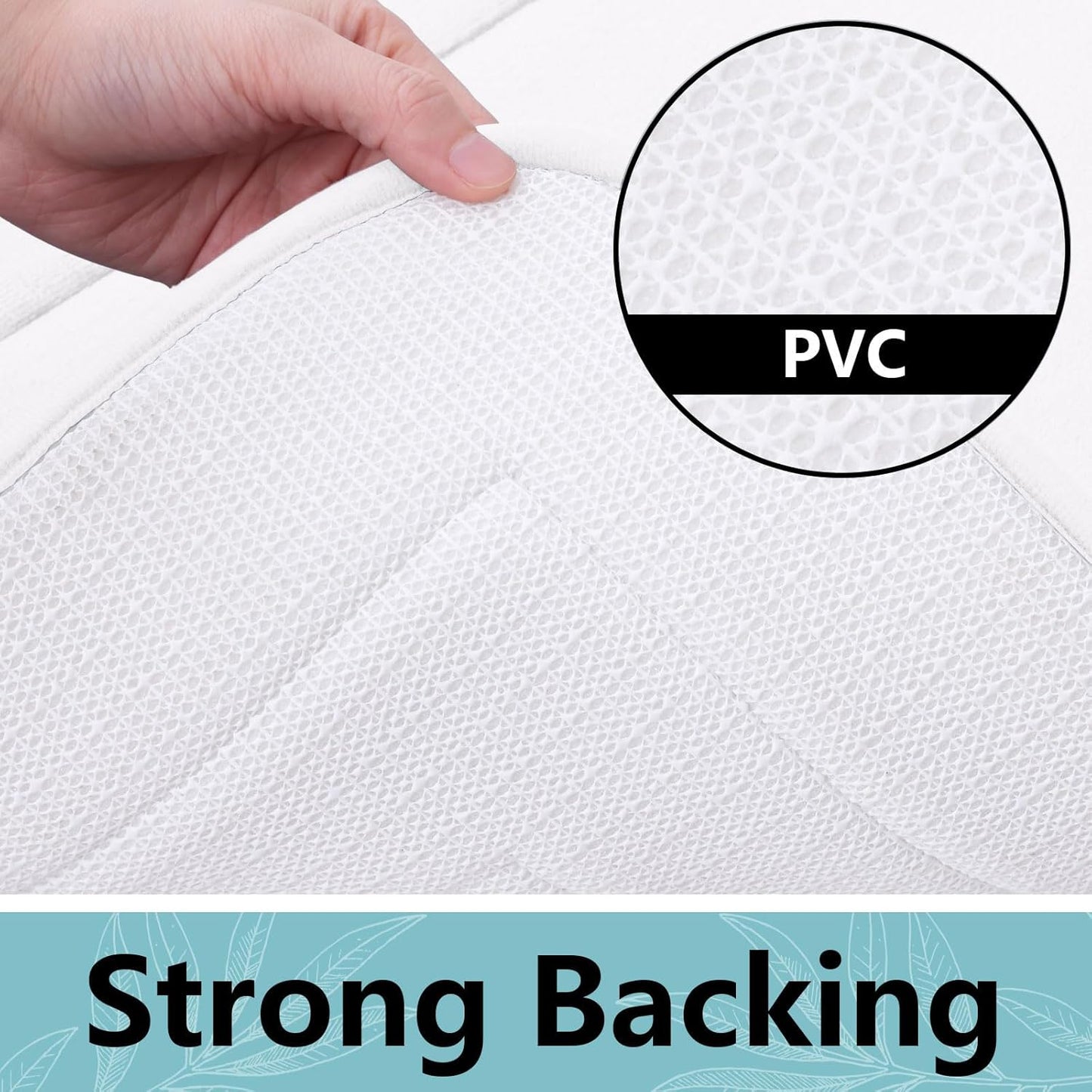 Arotive Memory Foam Bathroom Rug Mat 30x20, Ultra Soft and Absorbent Bath Mat, Machine Wash Dry, Comfortable Bath Rug Carpet for Bathroom Floor, Tub and Shower, White