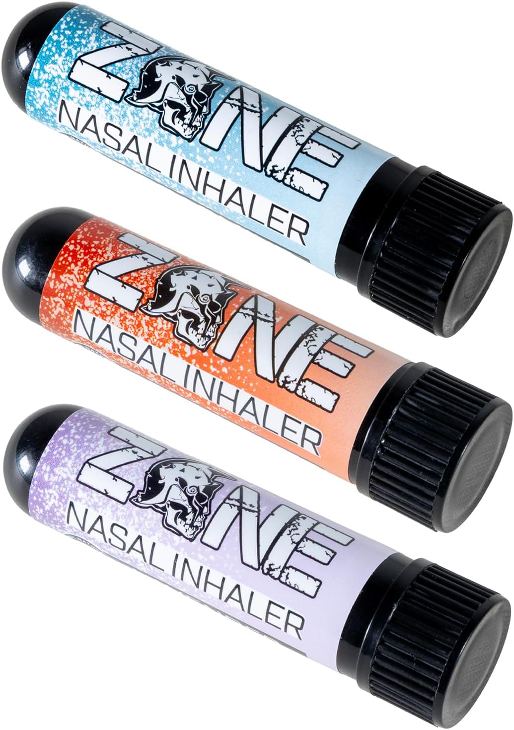 Zone Essential Oil Nasal Inhaler – Sinus Relief, Stress & Anxiety Support, Relaxation Aid – Natural Aromatherapy Stick – Made in USA (Peppermint, Spearmint, Lavender 3-Pack)