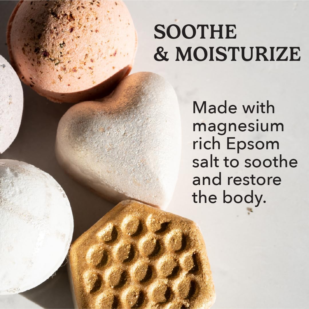 PACHA SOAP Co. Froth Bath Bomb, Pacha Peaces, Calm, 2-Pack (8-Pieces) - Scents of Lavender, Clary Sage, and Jasmine - Nourishing, Moisturizing, Naturally Derived & Handcrafted in The USA