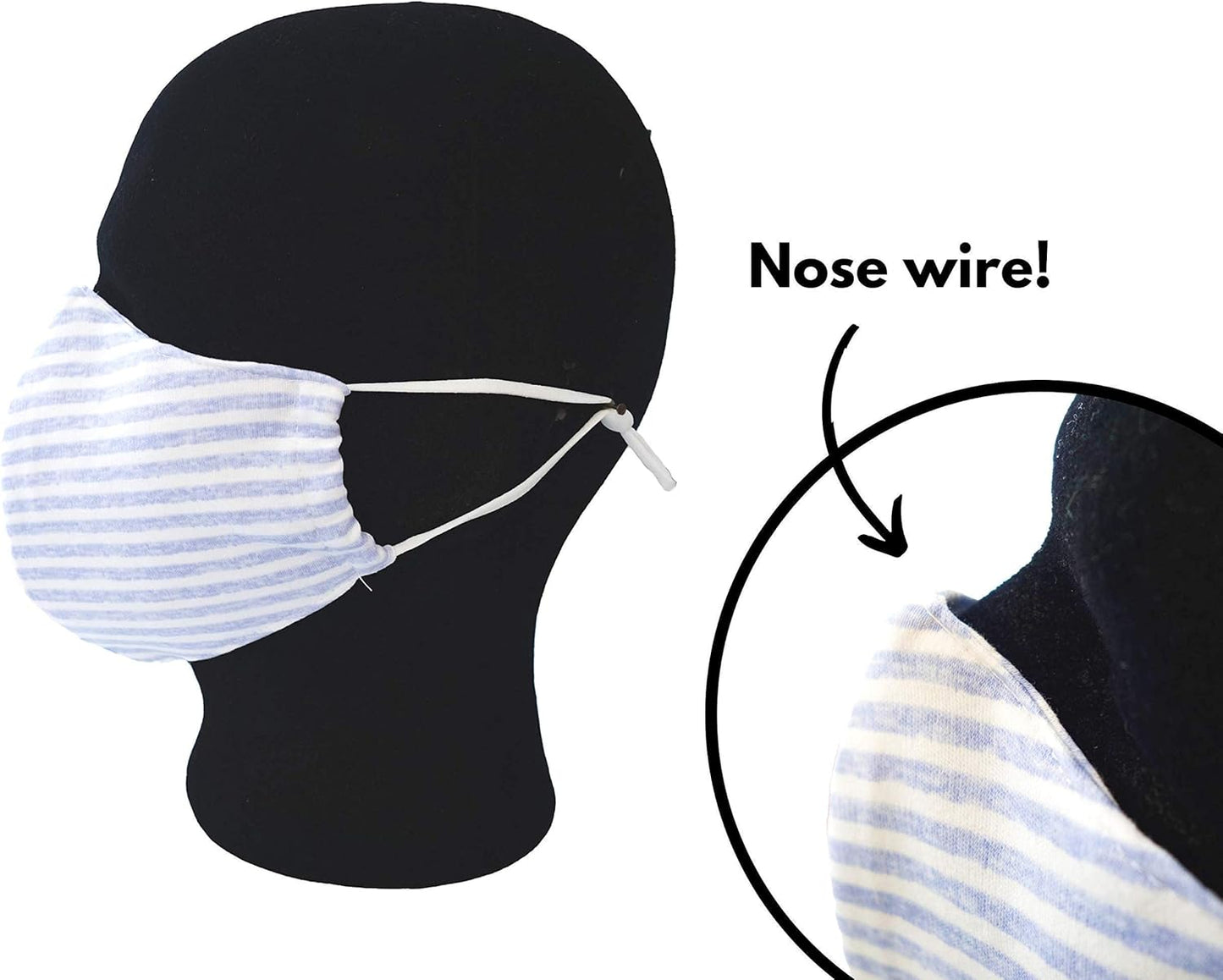 HOPE LOVE SHINE Face Mask Adjustable Filter Pocket Reusable Breathable Washable Cloth Mask Face Masks for Women Men - 4 Pack