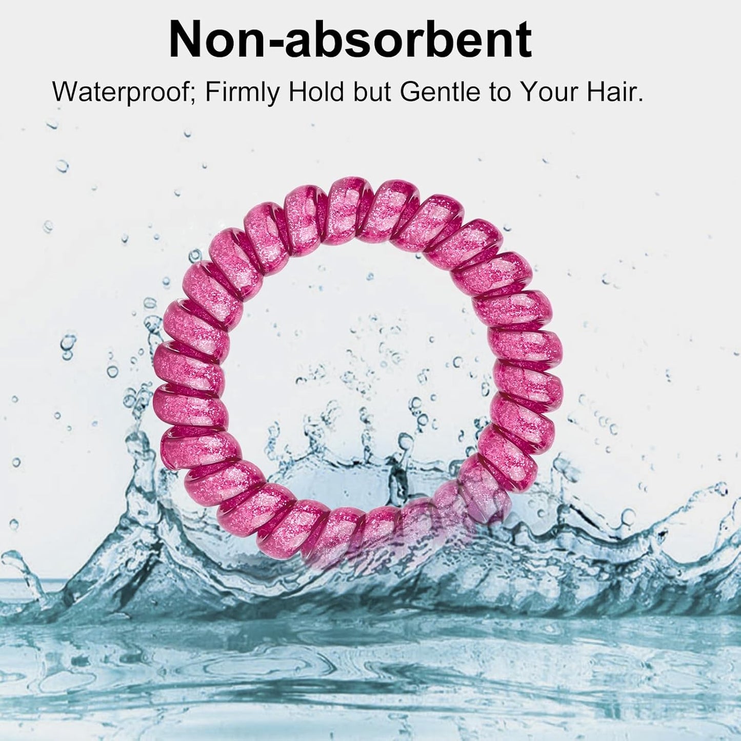 JessLab Spiral Hair Ties for Women, 10-Pack Traceless No-Damage Ponytail Holders, Coils Hair Bands for Girls, Assorted Colors