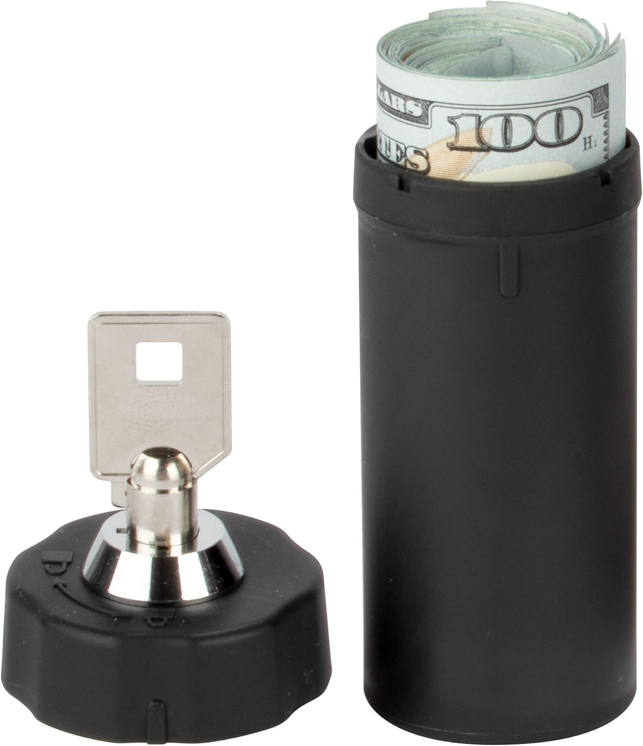 Ezy Dose Pill Box and Medicine, Vitamin Container, Safe for Money & Travel Items, Durable Canister, 2 Keys with Lock, Medium (Pack of 2)