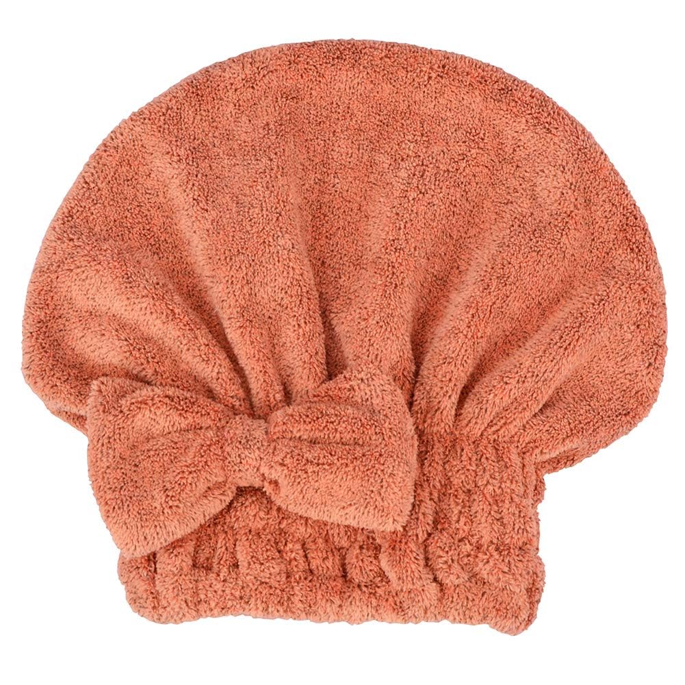 Microfiber Hair Drying Towels Head wrap with Bow-Knot Shower Cap Hair Turban hairWrap Bath Cap for Curly Long & Wet Hair Gift for Women