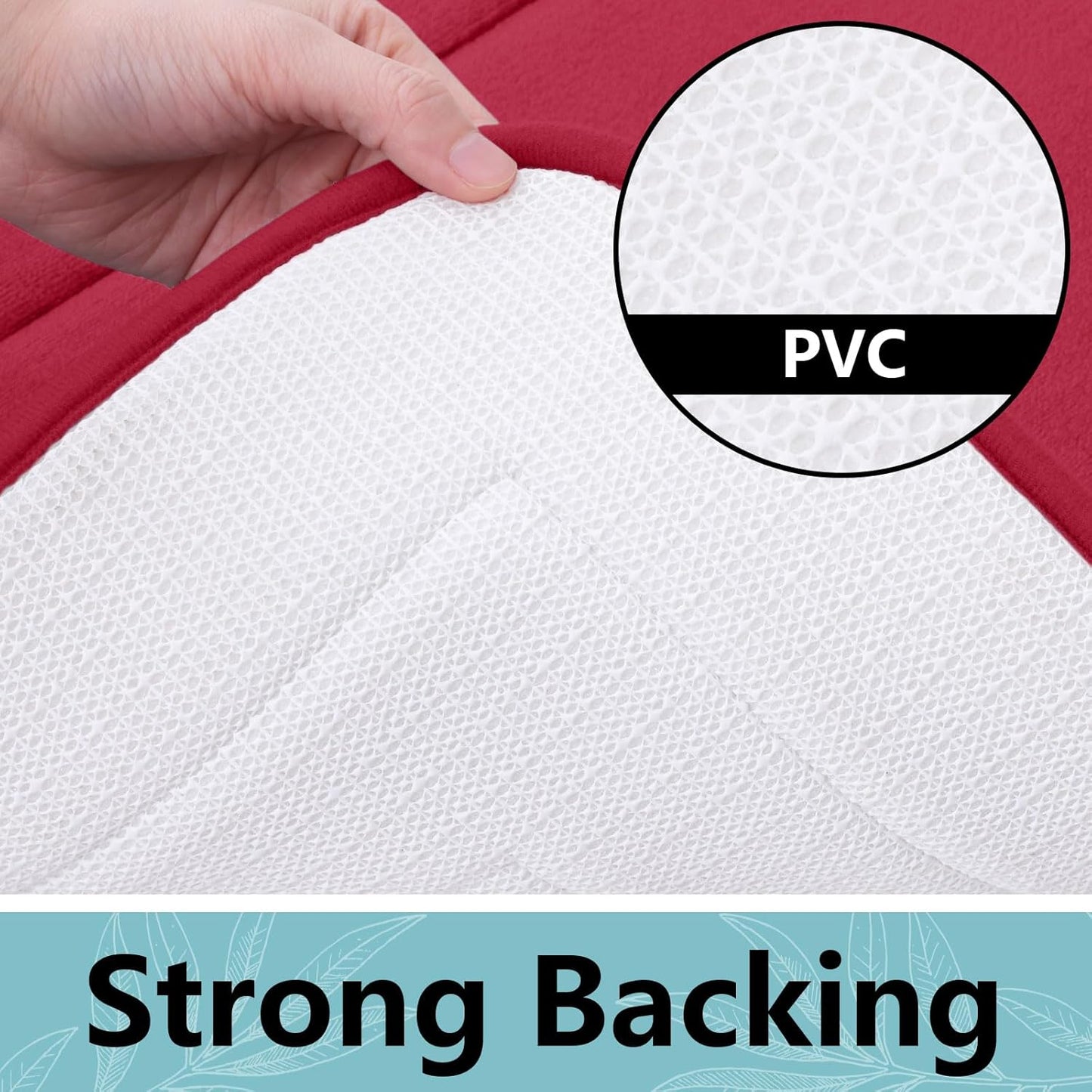 Arotive Memory Foam Bathroom Rug Mat 47x20, Ultra Soft and Absorbent Bath Mat, Machine Wash Dry, Comfortable Bath Rug Carpet for Bathroom Floor, Tub and Shower, Red