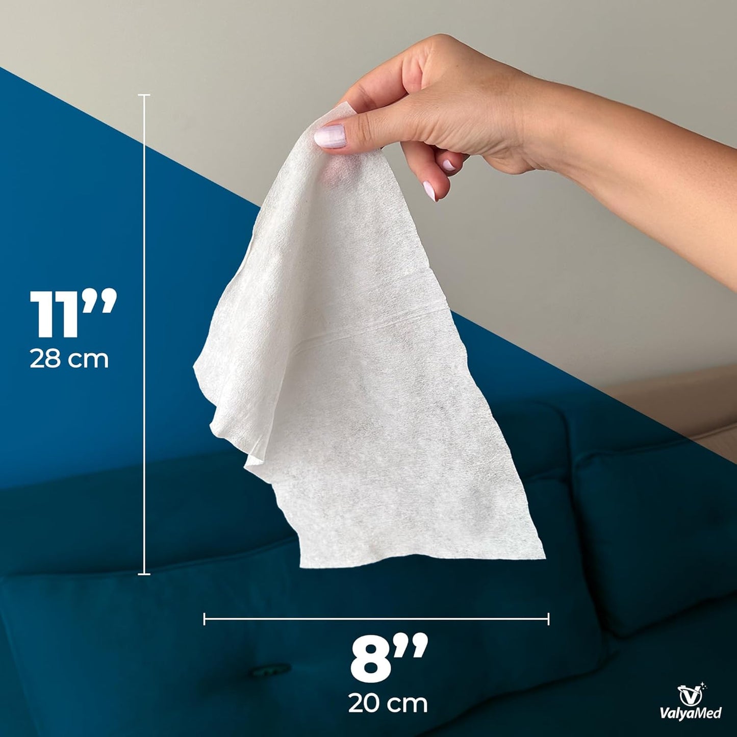 XL Body Wipes for Adults, Elderly - Alcohol-Free Incontinence Wipes, Paraben Free, Fragrance-Free, With Vitamin E, Provitamin B5 - 11'' x 8'' (96 Count - 4 Pack)
