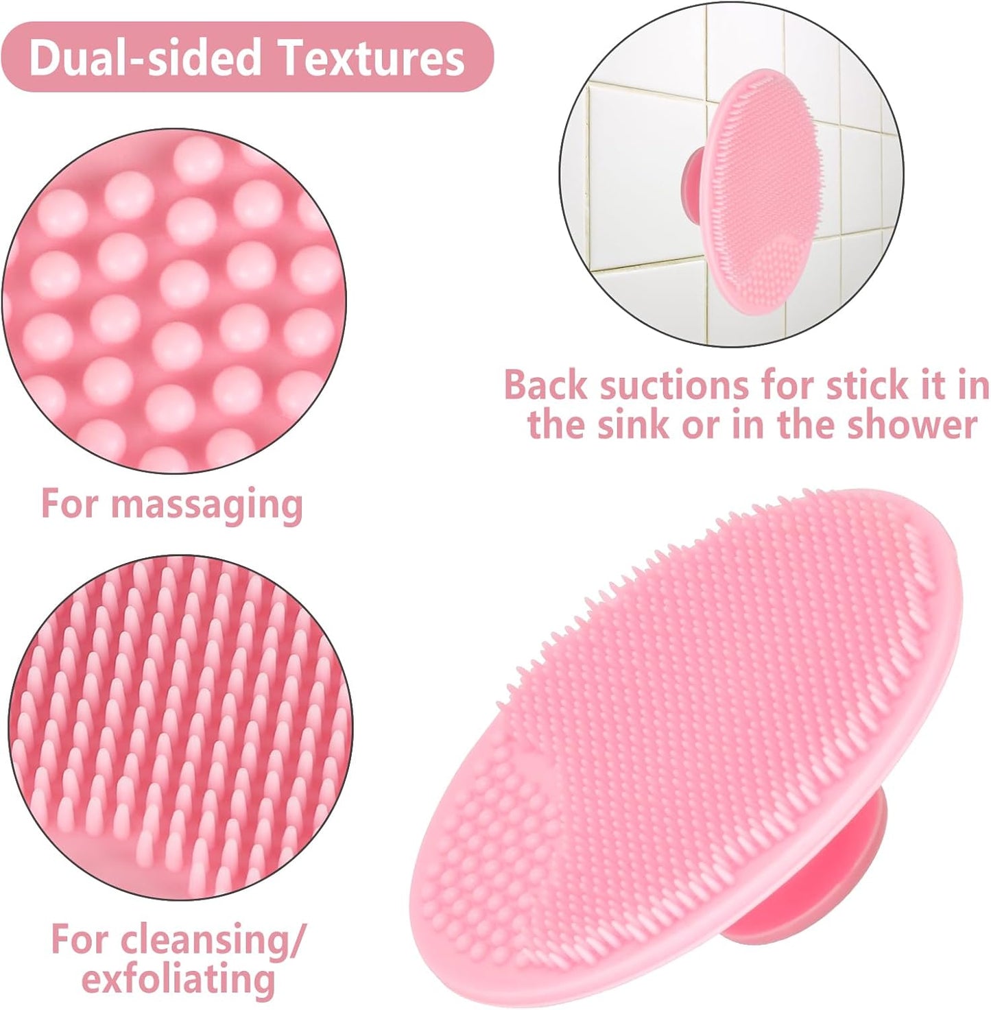 10 Pcs Silicone Face Scrubbers with Suction, Exfoliating Facial Cleansing Brush for Gentle Exfoliation & Deep Cleaning - Multi Colored