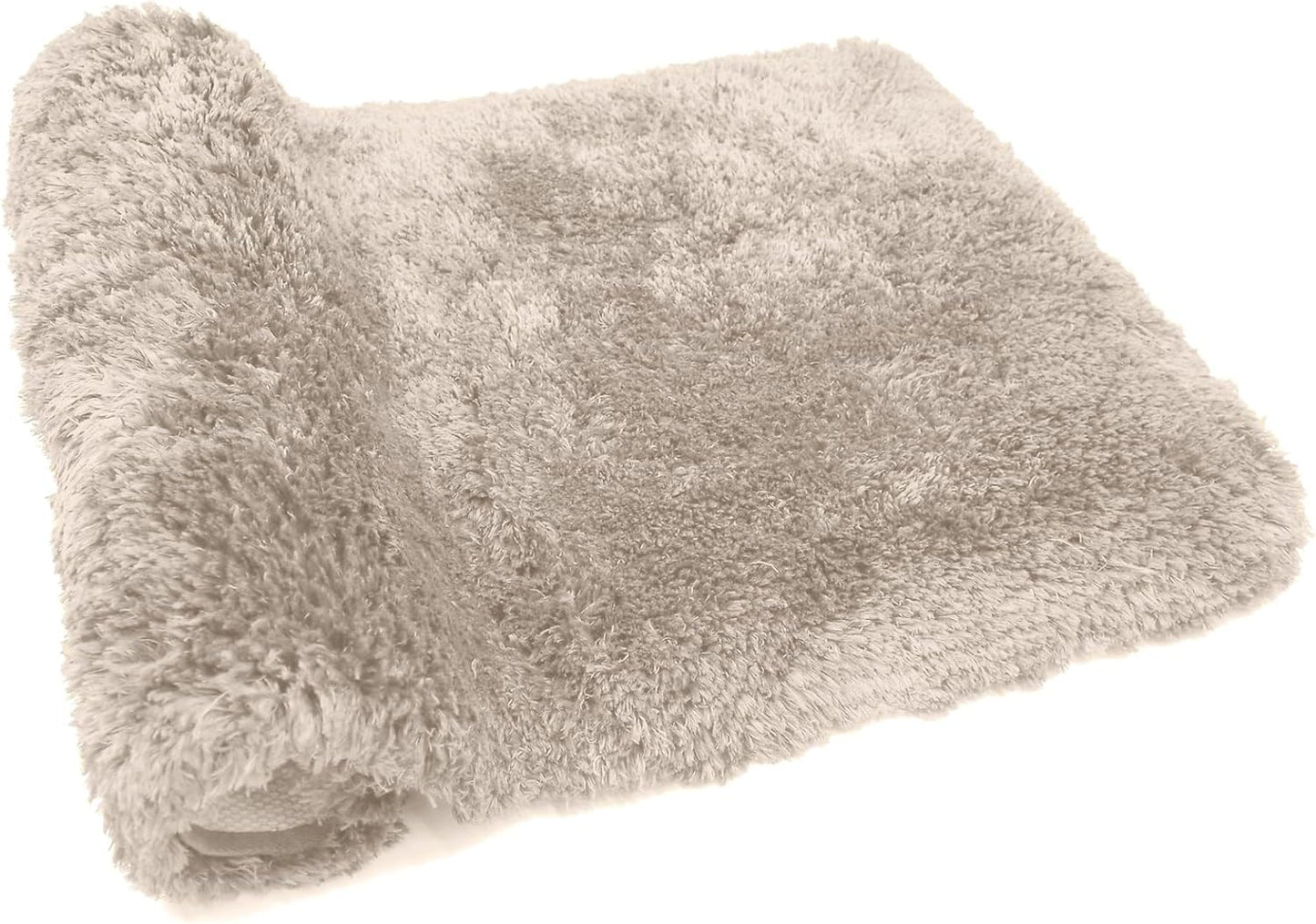 FIFU Bathroom Rugs 17" W x 24" L, Bath Mat for Bathroom, Bedroom, Laundry Room & Kitchen, Non-Slip Rubber Latex Backing, Extra Soft and Absorbent Microfiber Carpet, Machine Washable Rug, Beige