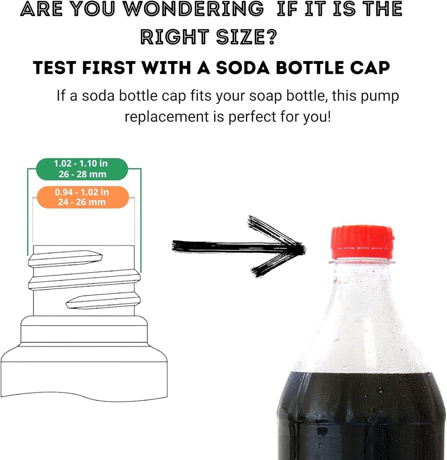 Kapitan Soap Dispenser Pump Head Replacement Spare for Standard 28/400 (26 mm - 28mm / 1.02 in-1.10 in) Neck Size, Stainless Steel Brushed Finish