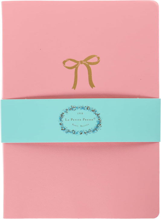 Graphique Pretty Bow Vegan Leather Journal, Diary Notebook for Writing, 192 Lined Pages, La Petite Press Collection, 6” x 8”