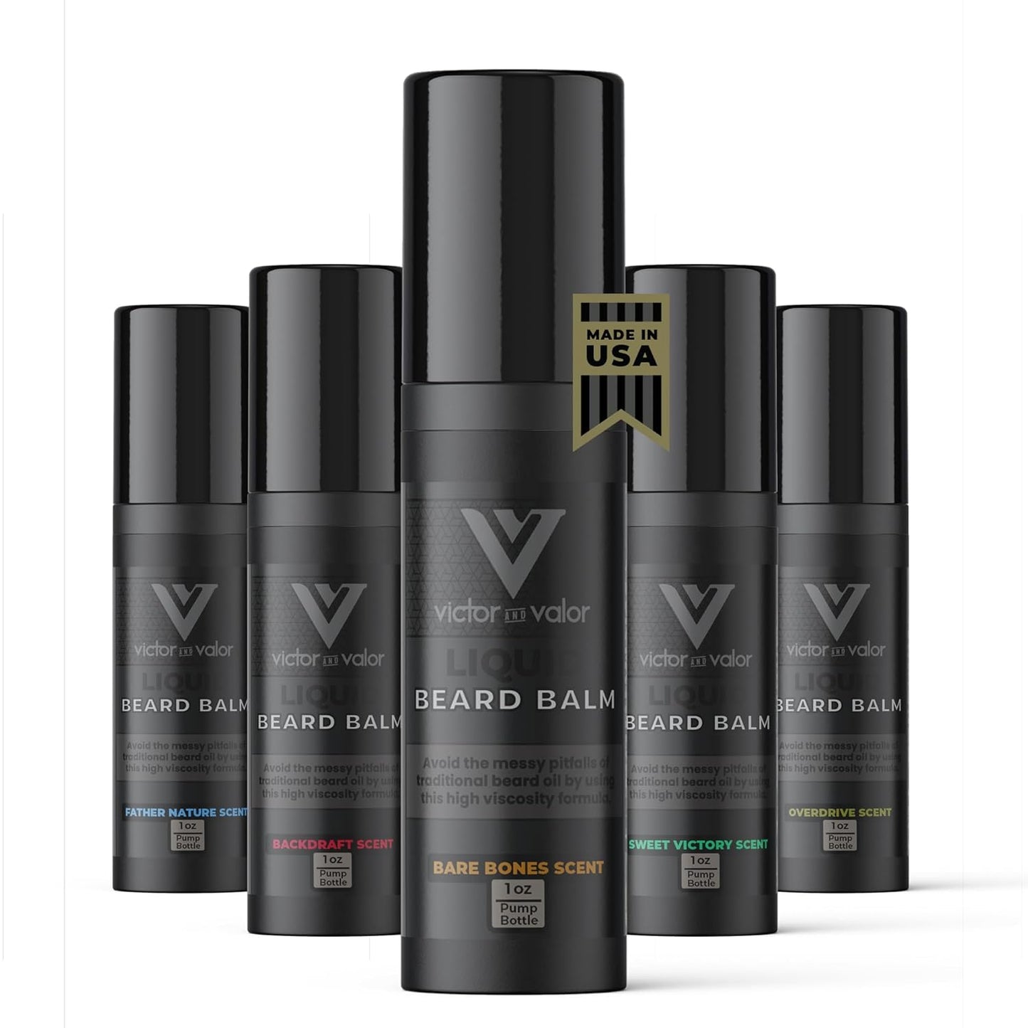 Liquid Beard Balm - Nine Moisturizing Oils Including Shea Butter & Vitamin E - High Viscosity Formula Helps Condition and Style - Men's Grooming (1 Ounce, Bare Bones)