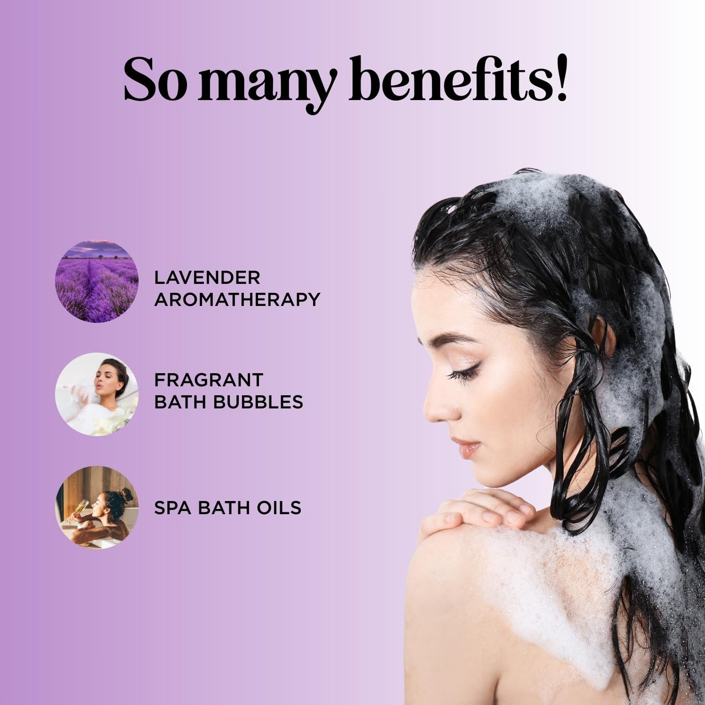 Premium Lavender Bubble Bath for Women - Moisturizing Foaming Bath Bubbles for Adults with Chamomile Clary Sage & Lavender Aromatherapy Oils for Relaxing Self Care - Paraben & Sulfate Free (8 Fl Oz)