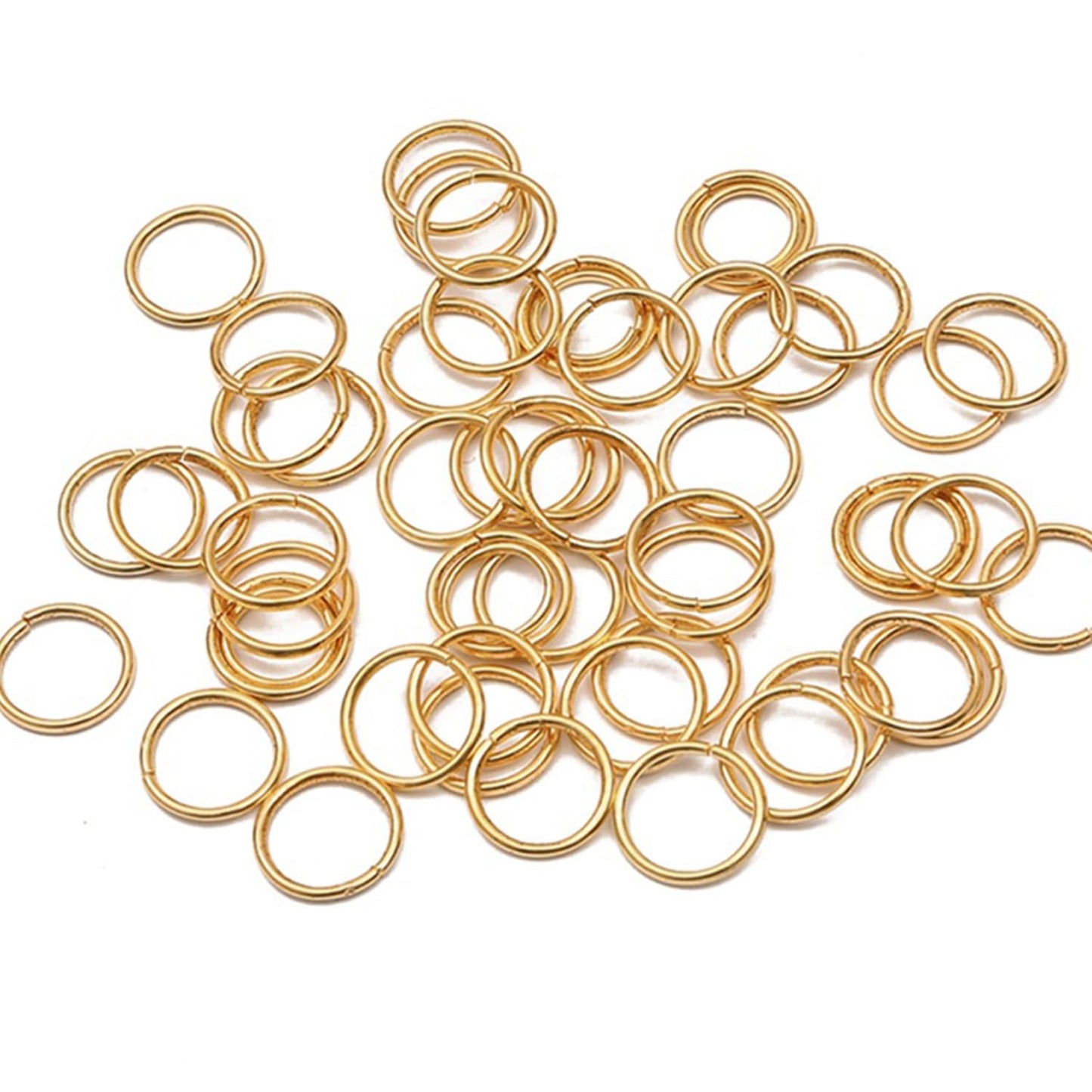 SEVENHEAD 50 Pcs Dreadlock Beads Hair Accessories Circle Rings Adjustable Cuffs Braiding Hair Decoration Clips Metal Hair Decoration for Braids(KC Gold 1mm*10mm)