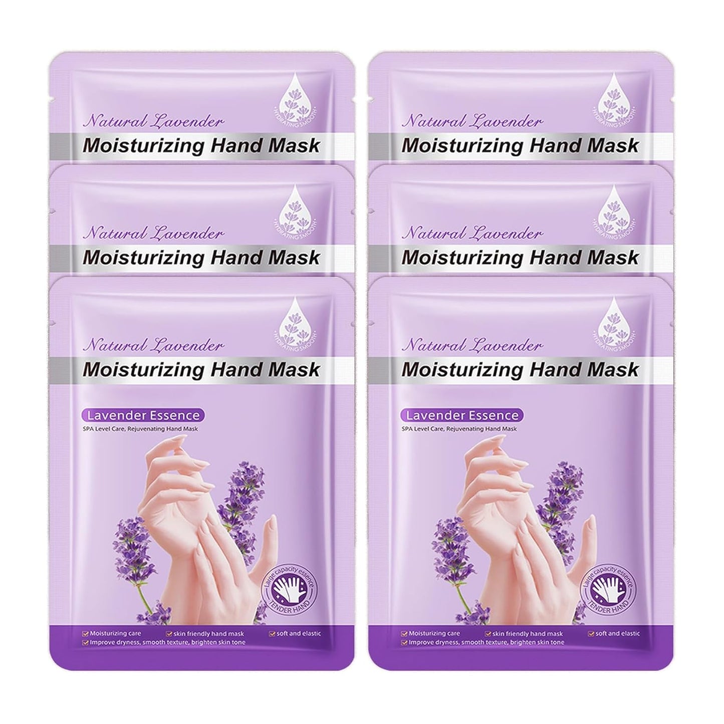 Hand Masks Moisturizing Gloves,6 Pairs Hydrating Hand Peel Masks Gift Set for Dry Cracked Hands Care,Long-lasting and Non-greasy Hand Moisturizer Gloves for Women I