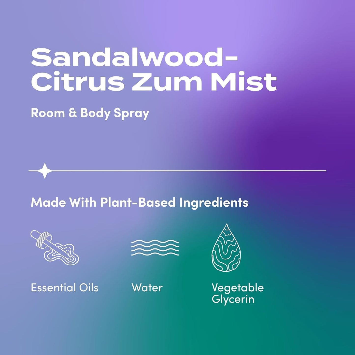 Indigo Wild Zum Mist Room & Body Spray - Aromatherapy Essential Oil Spray - Natural Body Mist & Room Spray - Sandalwood-Citrus Scent - 4 fl oz