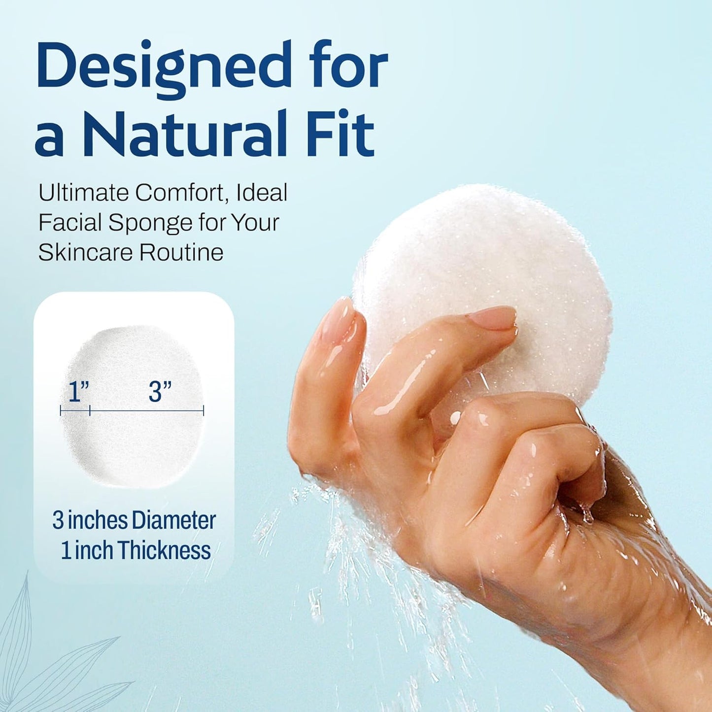 HartFelt Round Face Scrubber for Women | Reusable Facial Sponges for Daily Cleansing | Facial Exfoliating Pads for Removing Dead Skin, Dirt & Makeup | Use with Favorite Cream | Made in USA - 4 Count