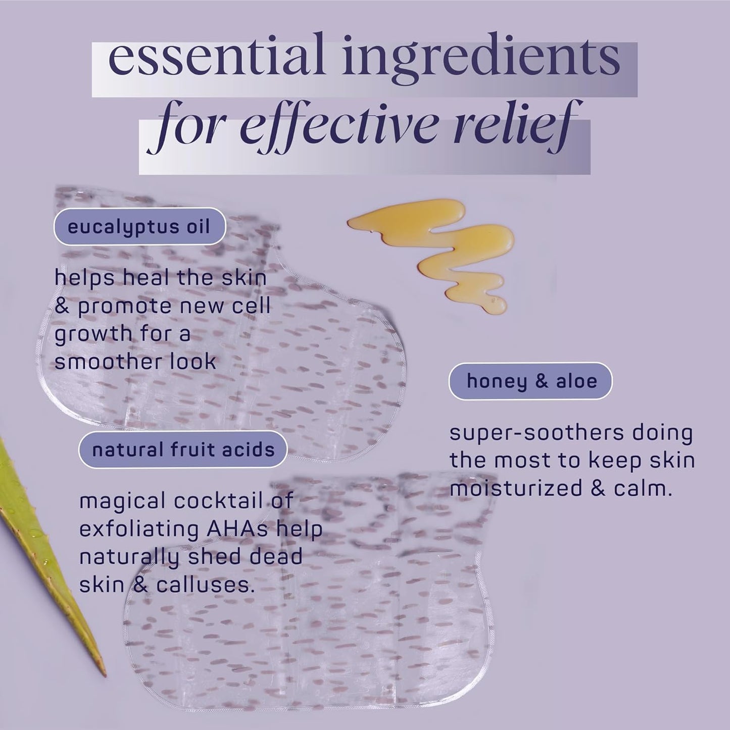 SpaLife Beauty Smooth Moves Peeling Foot Masks for Callus Removal – Foot Peel for Dry, Cracked Feet – Made with Natural Fruit Acids AHAs, Honey, Aloe, & Eucalyptus for Softer, Smoother Feet – 8 Pack