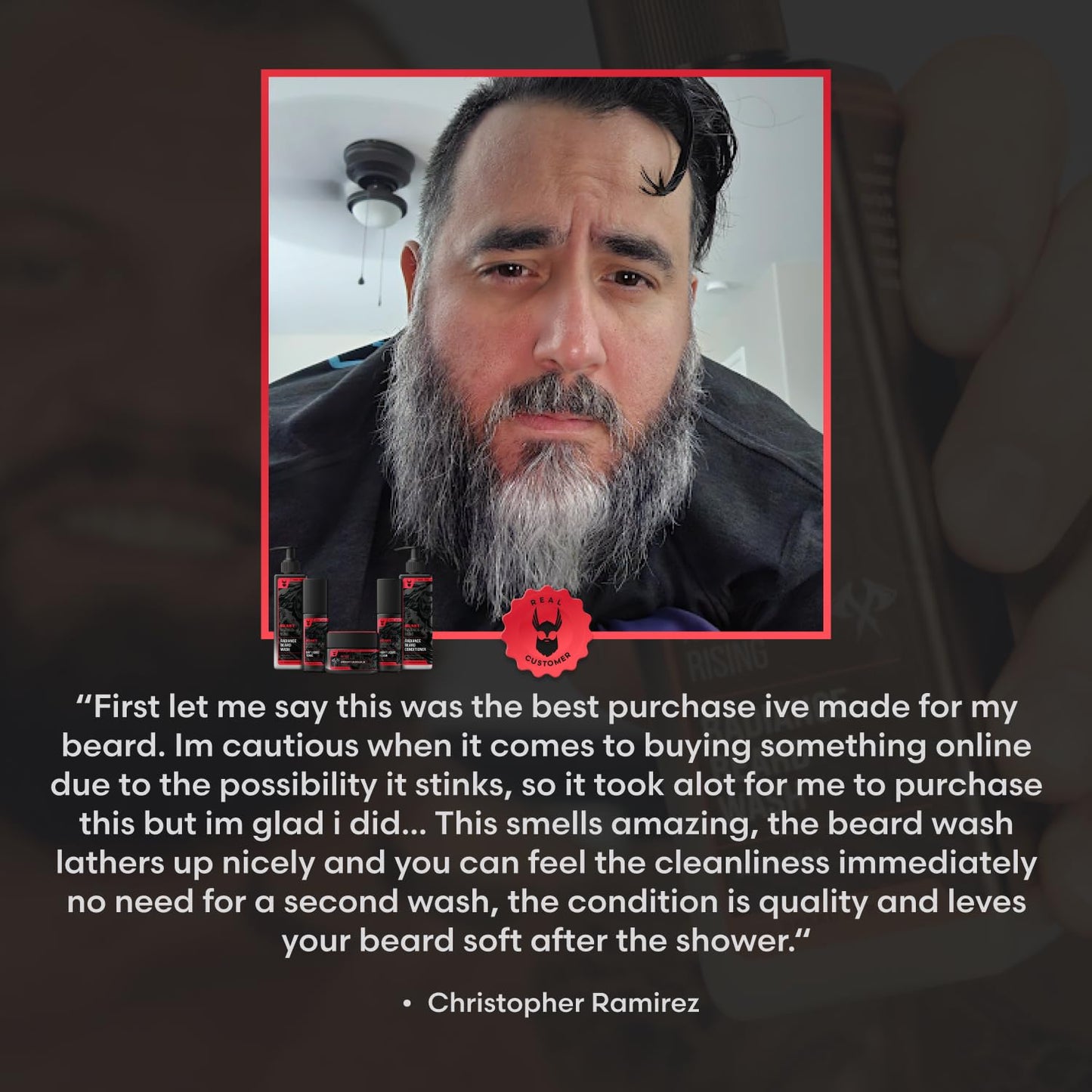 The Beard Struggle Eddie Hall Beast Line Beard Wash – Ragnarok Rising Signature Edition – Deep Cleansing Beard Shampoo for Men – Hydrates & Strengthens with Legendary Scent - 8 fl oz