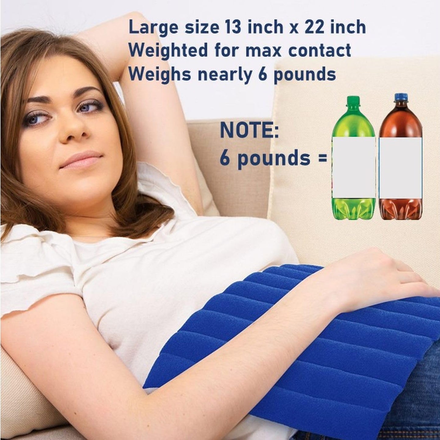 Weighted Heating Pad Microwavable Natural Moist Heat Therapy with Washable Cover; for Back, Neck. Shoulders, Nerve, Cramps, Lower Lumbar Pain Relief Extra Large, 2 Pack, 22x13” Each