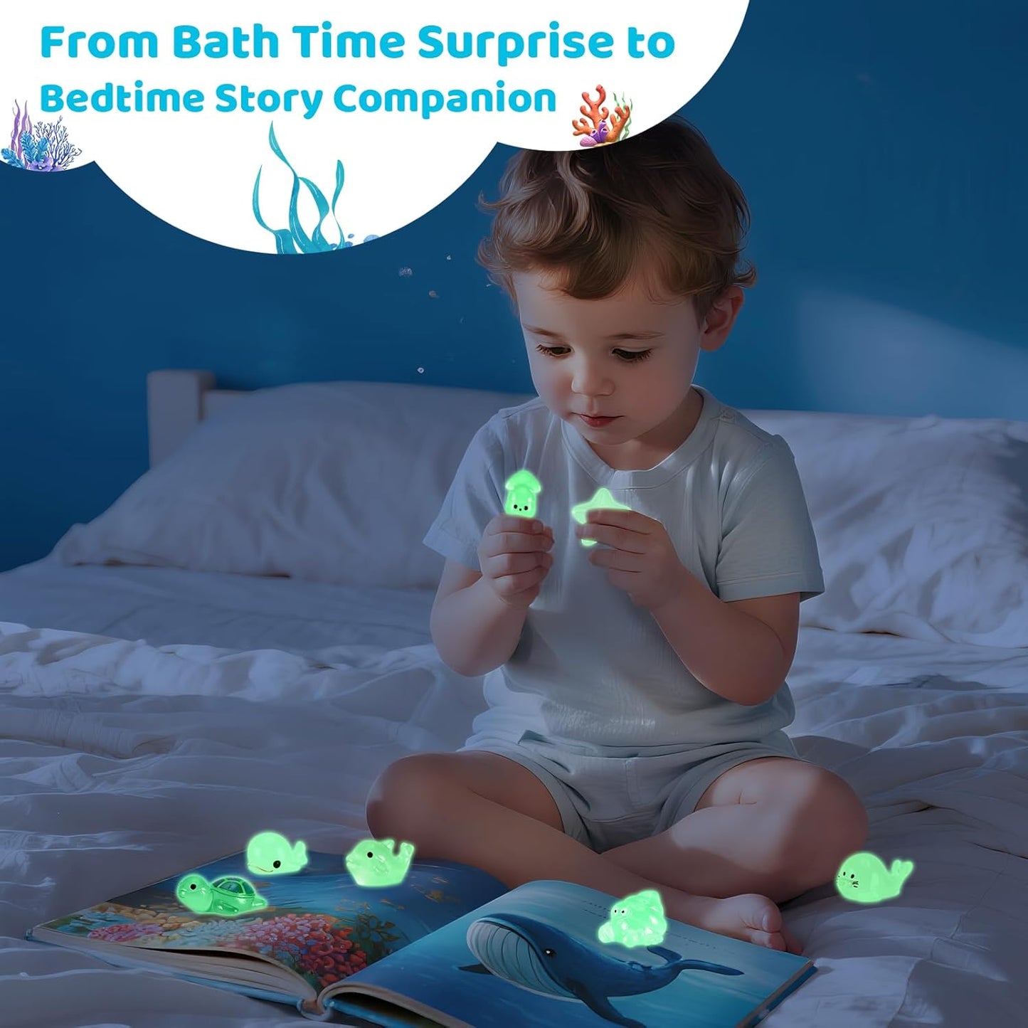 Bath Bombs for Kids, Organic Natural Shark Bath Bomb with Toys Inside, Boys Girls Bath Bomb with Surprise Inside, Bubble Bath Fizz for Kids, 6 Pack