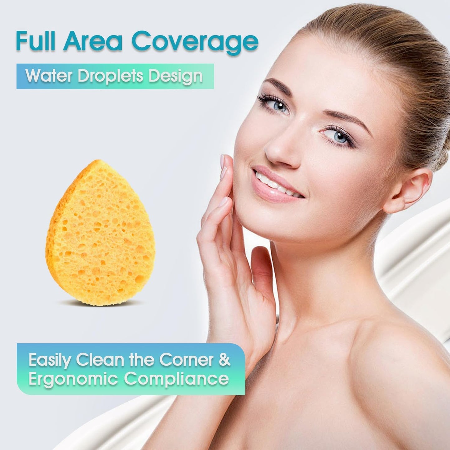 ORIGHTY 96 Count Facial Sponges for Cleansing, 100% Natural Cellulose Facial Sponges for Washing face, Compressed Cosmetic Spa Face Sponge for Exfoliating Mask, Makeup Removal