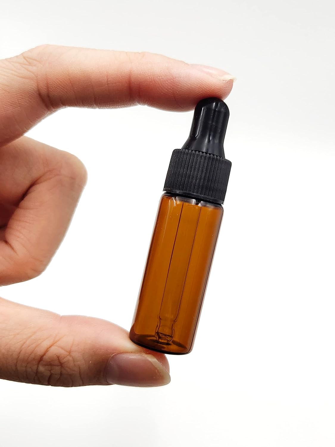 15Packs 5ml Tiny Amber Glass Mini Dropper Bottles for Essential Oils, Cosmetics, and Liquid Small Empty Travel Sample Vials with Dropper and Black Caps