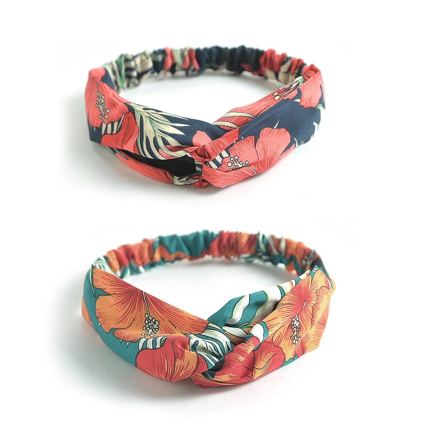 DRESHOW 10 Pack Boho Headbands for Women Vintage Cross Elastic Head Wrap Hair Accessories