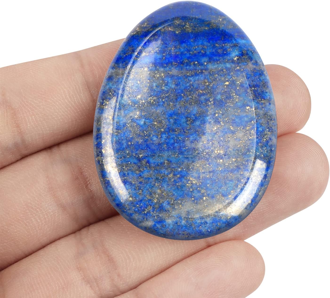 Artistone Lapis Lazuli Crystal Chakra Thumb Worry Stone Teardrop Reiki Healing Stone Pocket Palm Stones for Anxiety Stress Relief Meditation Therapy Geometry Home Decor