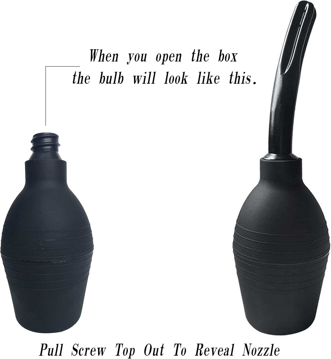 Abyclean Anal Douche Enema Bulb Vaginal Douche Enema Cleaner for Women’s or Man’s Health (500ml Black)