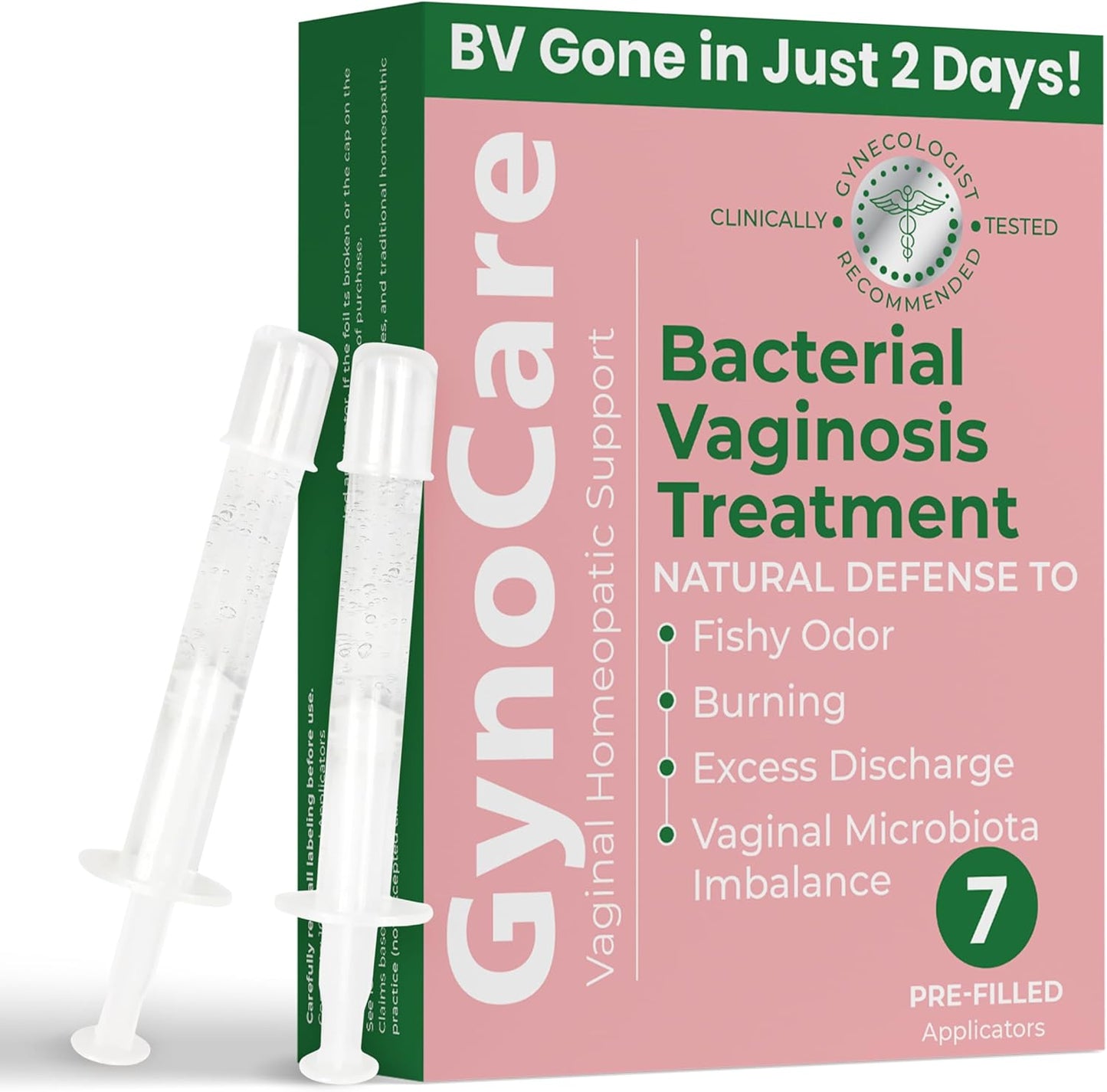 Bacterial Vaginosis Treatment | BV Treatment For Women | Natural Homeopathic Pre-Filled Vaginal Applicators for Odor, Itching, Discharge, BV, and Vaginal Microbiota Imbalance