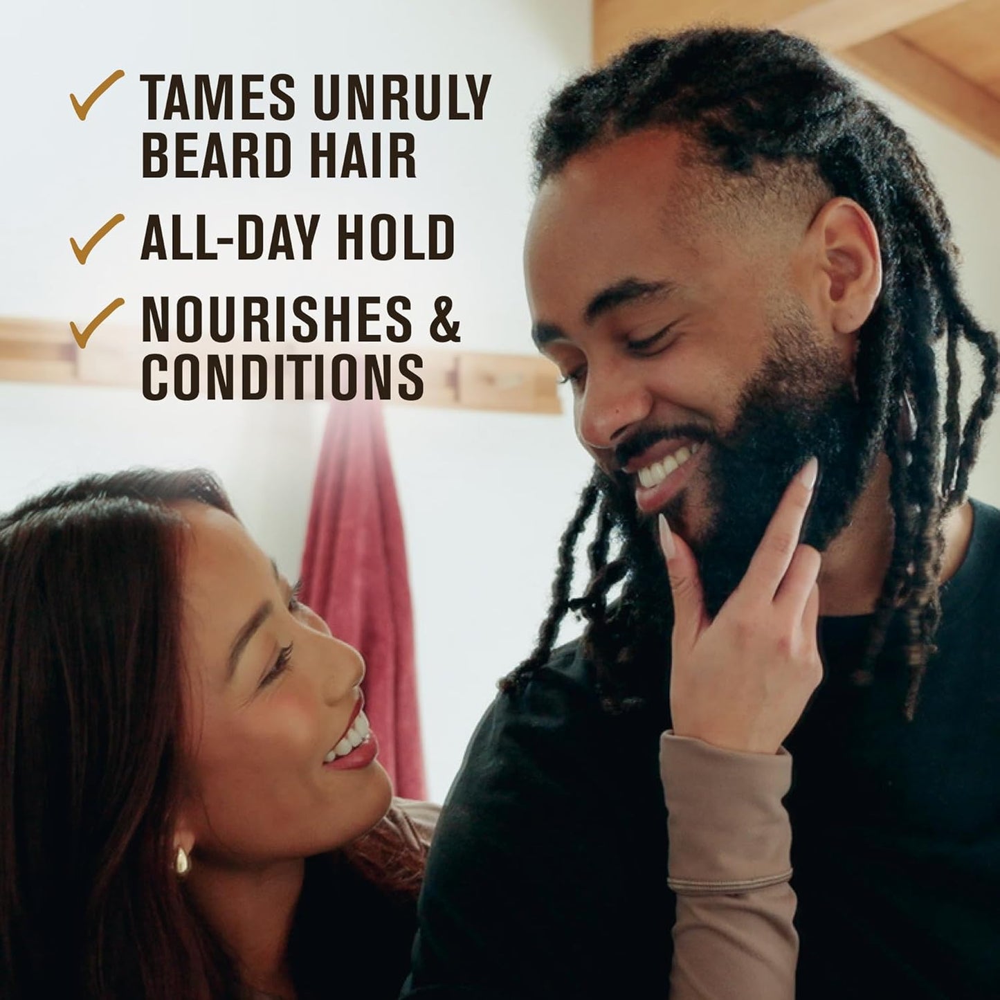 Every Man Jack Sandalwood Beard Balm - Moisturize, Strengthen And Style Your Beard w/Medium Hold - Made w/Naturally Derived Ingredients like Candelilla Wax and Shea Butter- 2oz - 2 Pack