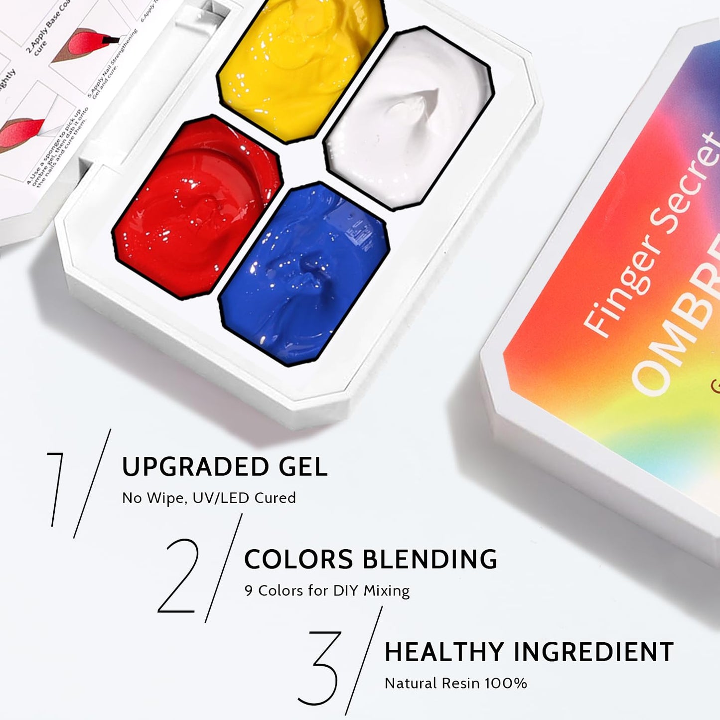 Sponge Pat Paint Nail Gel, Blending Colors Ombre Nails Gradient Gel Nail Blush Blooming Aura Nails Drawing Stripper Floral Painting Nail Art, No Wipe, UV/LED Curing (4 Colors Set A)