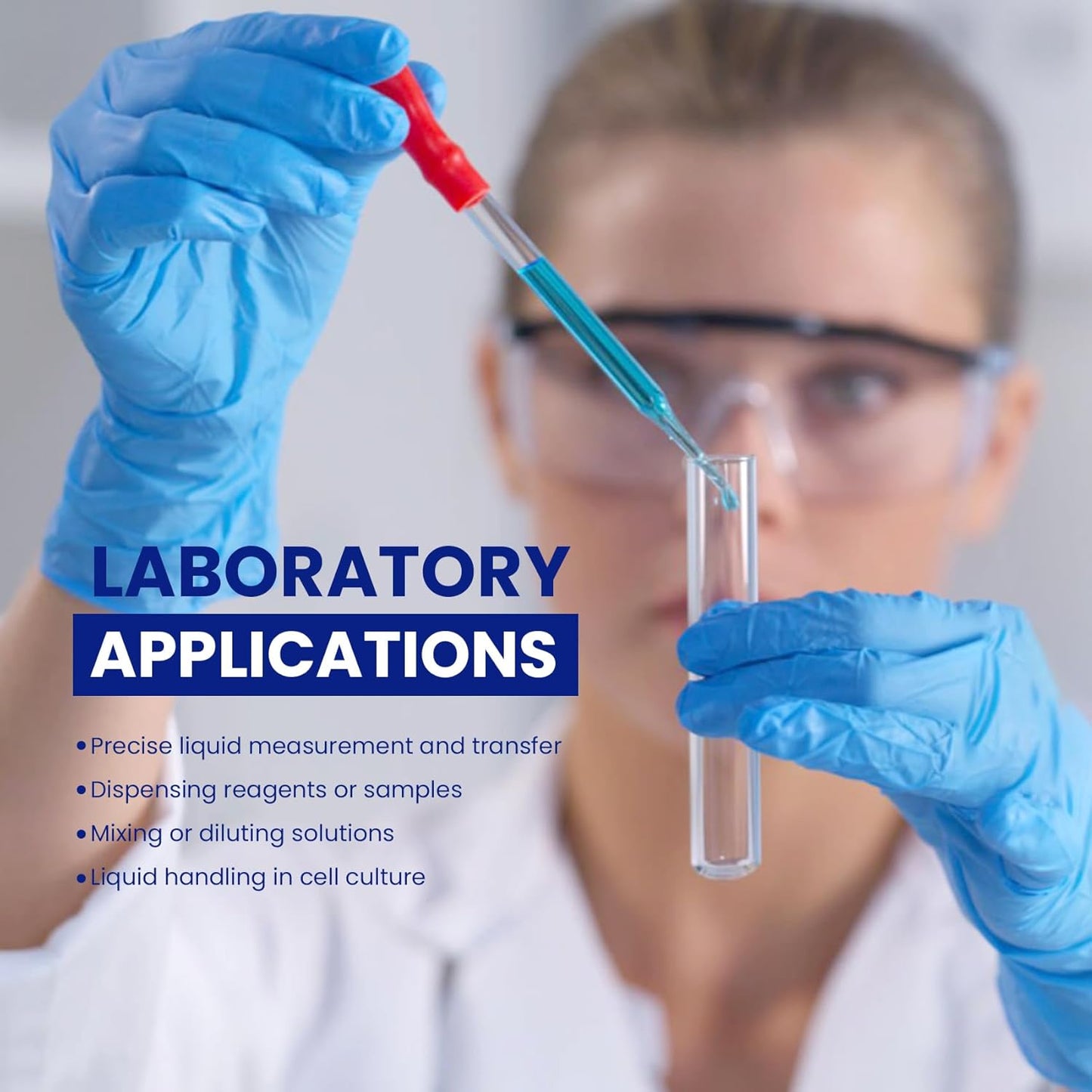 ALWSCI Borosilicate Glass Pasteur Pipette,Convenient pipetting,Essential Oils,Sample Handling,250pcs