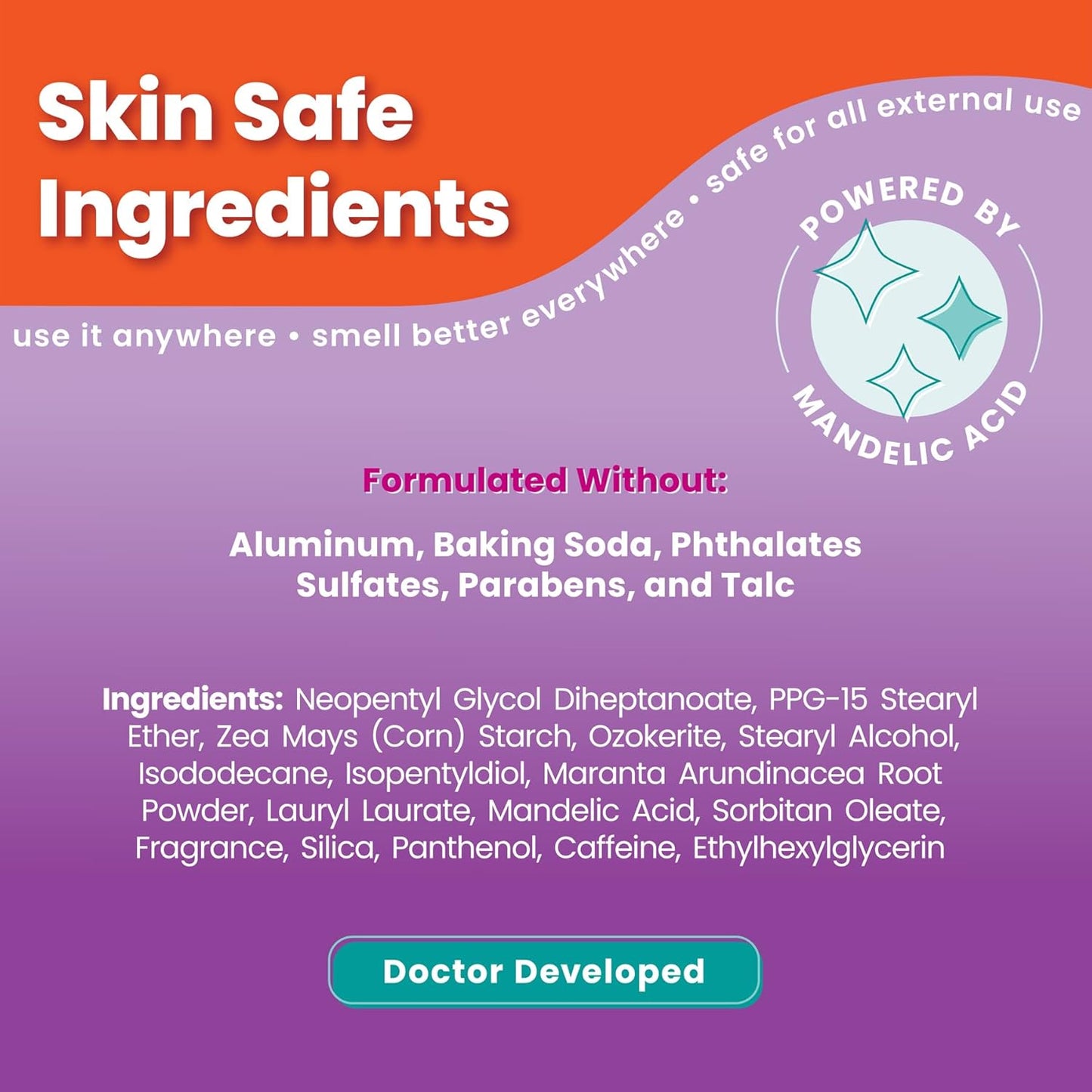 Lume Whole Body Deodorant - Smooth Solid Stick - 72 Hour Odor Control - Aluminum Free, Baking Soda Free and Skin Loving - 2.6 Ounce (Pack of 3) (Lavender Sage)